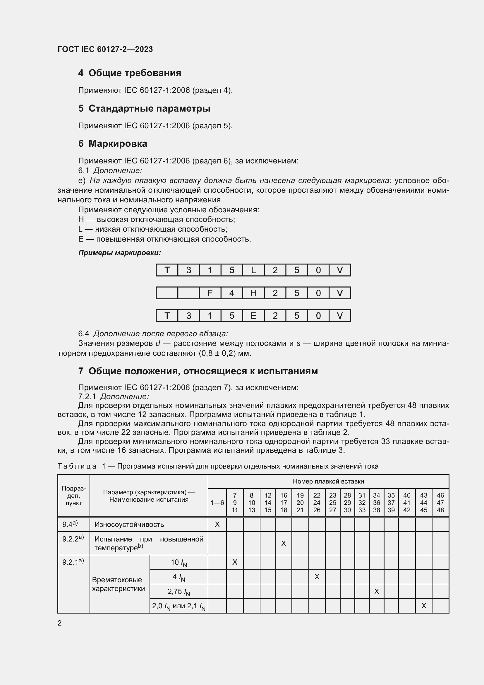 Страница 6 ГОСТ IEC 60127-2-2023