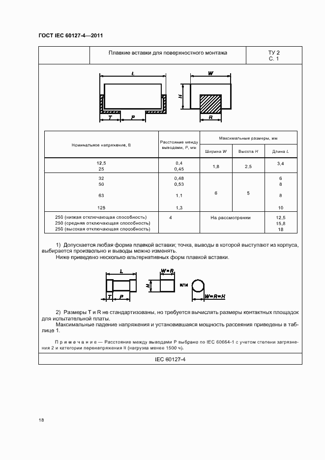 Страница 20 ГОСТ IEC 60127-4-2011