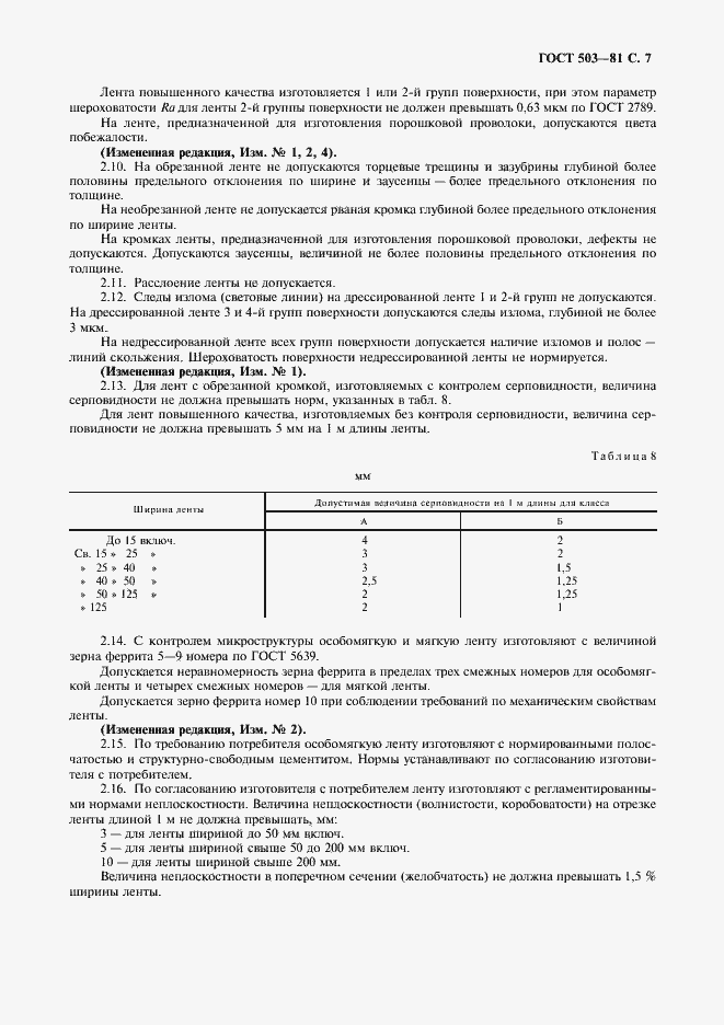 Страница 8 ГОСТ 503-81