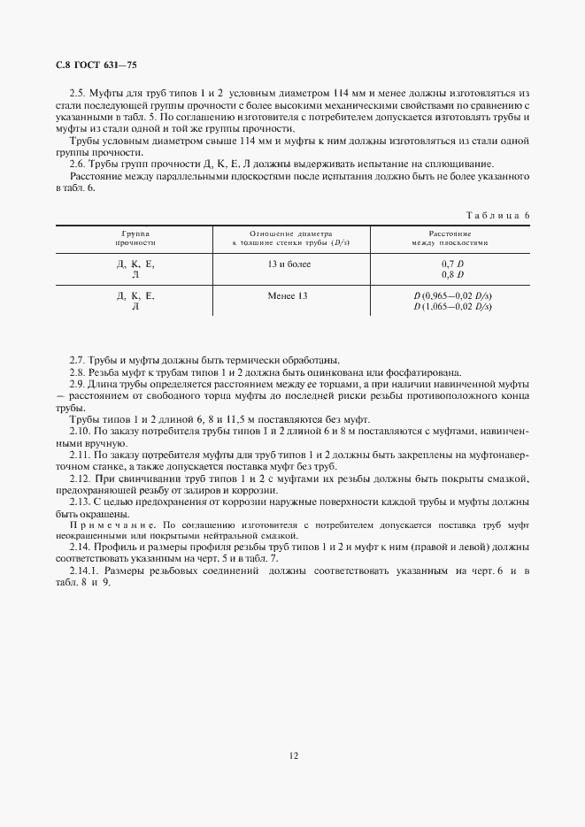 Страница 12 ГОСТ 631-75