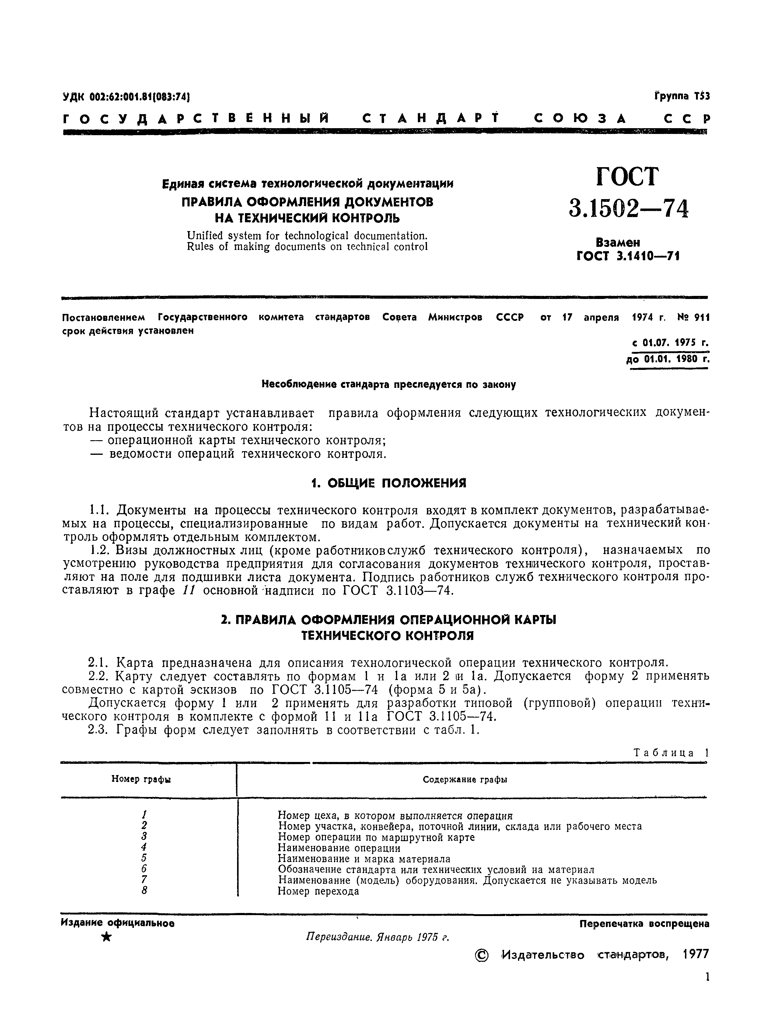 Страница 2 ГОСТ 3.1502-74