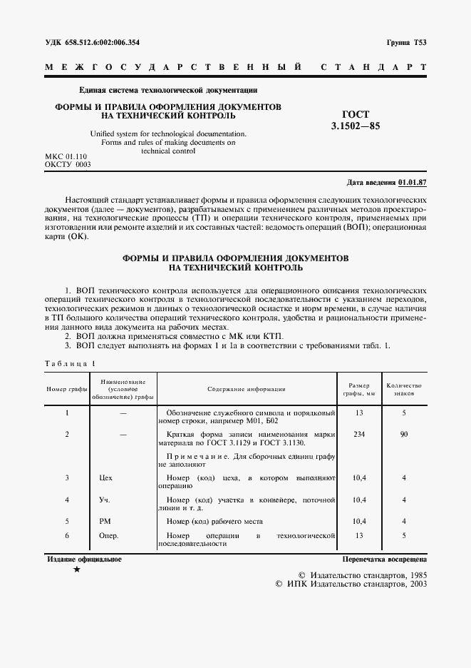 Страница 2 ГОСТ 3.1502-85