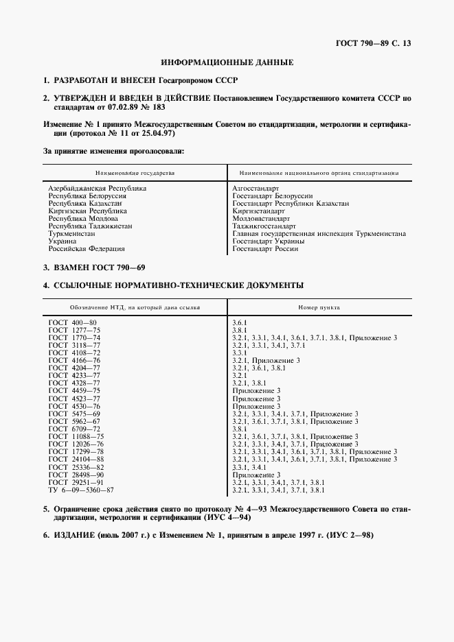 Страница 15 ГОСТ 790-89