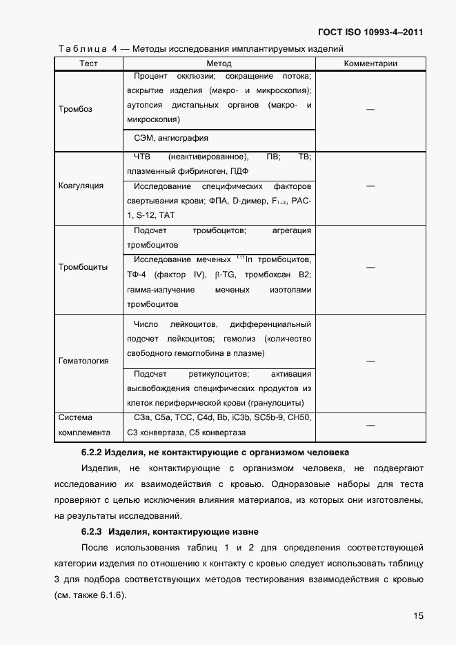 Страница 20 ГОСТ ISO 10993-4-2011