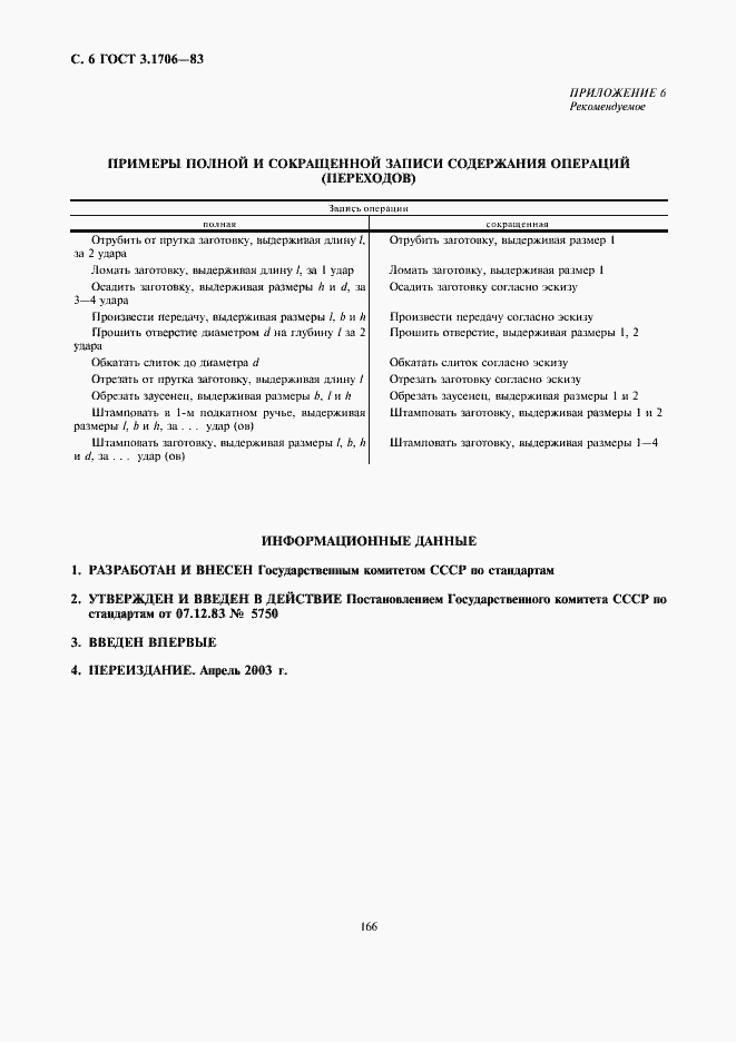Страница 6 ГОСТ 3.1706-83