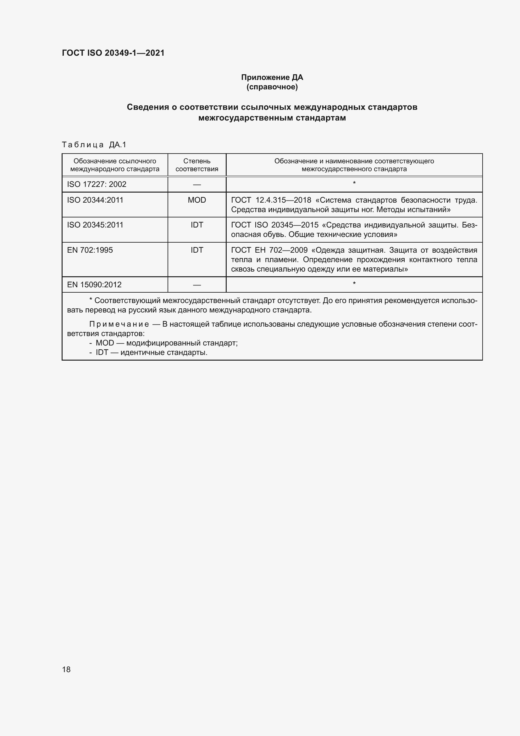 Страница 22 ГОСТ ISO 20349-1-2021