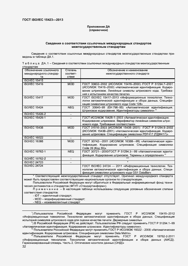 Страница 38 ГОСТ ISO/IEC 15423-2014