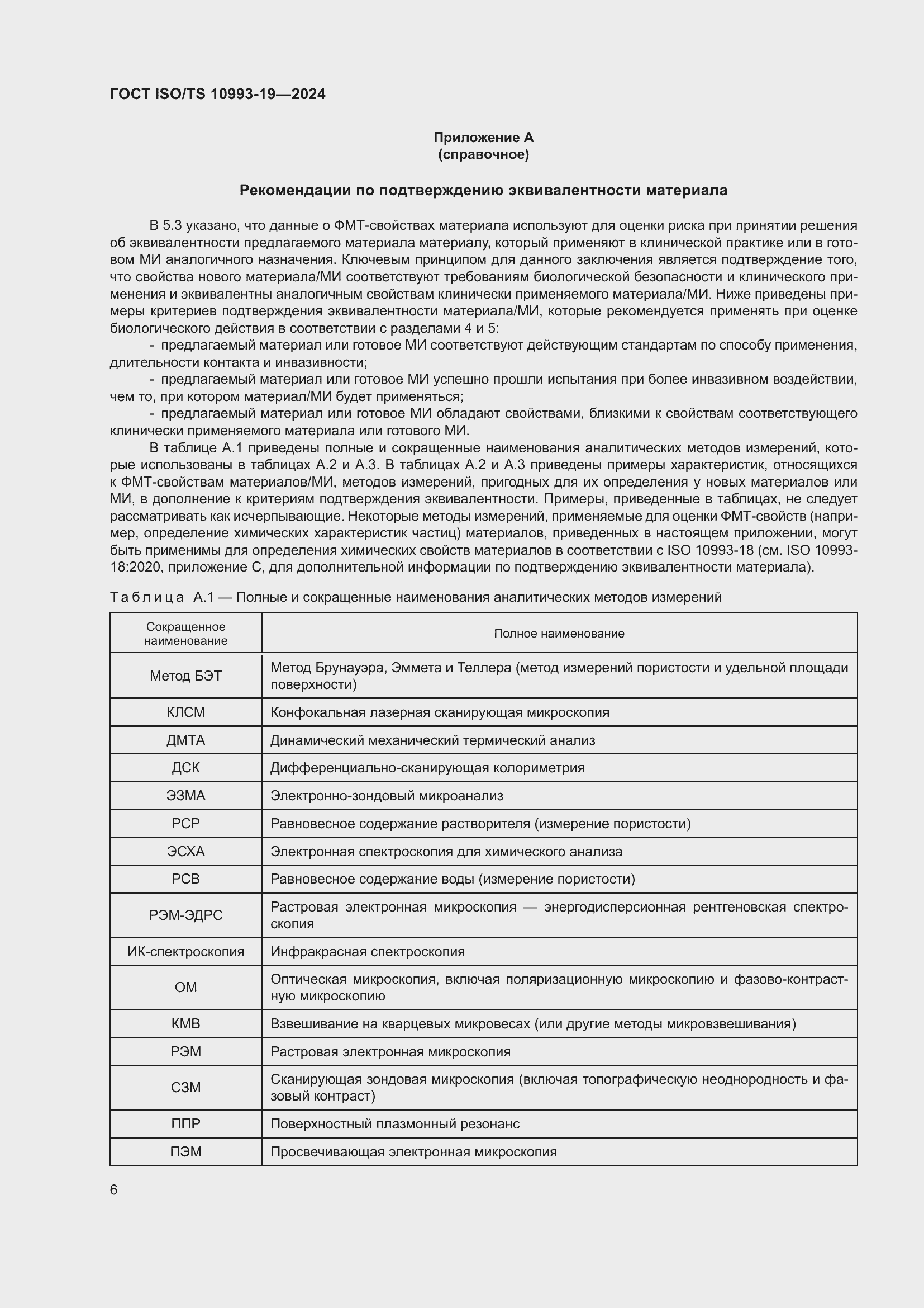 Страница 12 ГОСТ ISO/TS 10993-19-2024