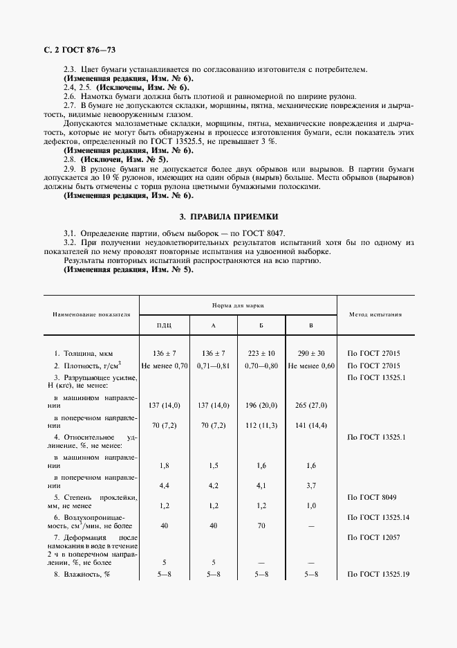 Страница 3 ГОСТ 876-73
