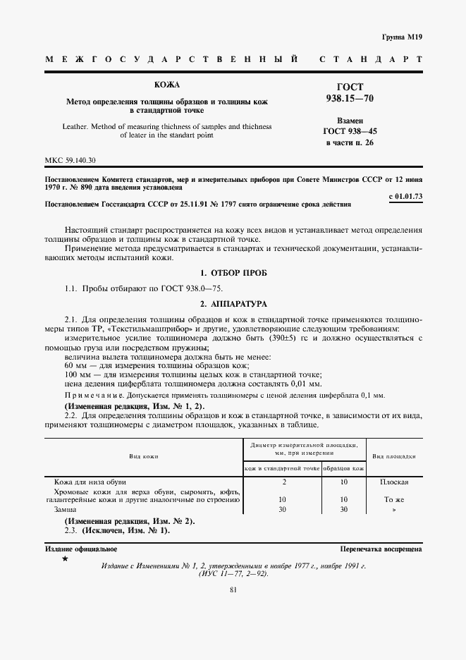 Страница 1 ГОСТ 938.15-70