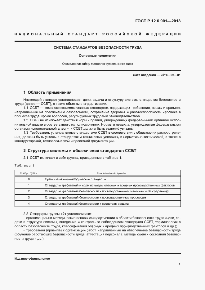 Страница 3 ГОСТ Р 12.0.001-2013