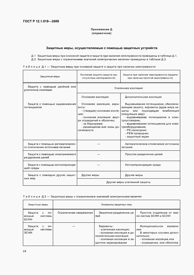 Страница 28 ГОСТ Р 12.1.019-2009