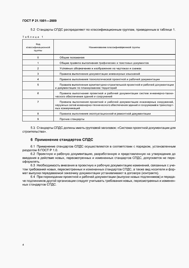 Страница 6 ГОСТ Р 21.1001-2009