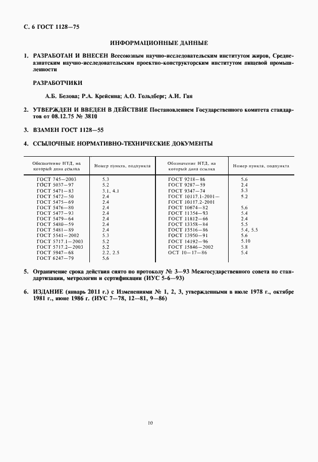 Страница 10 ГОСТ 1128-75