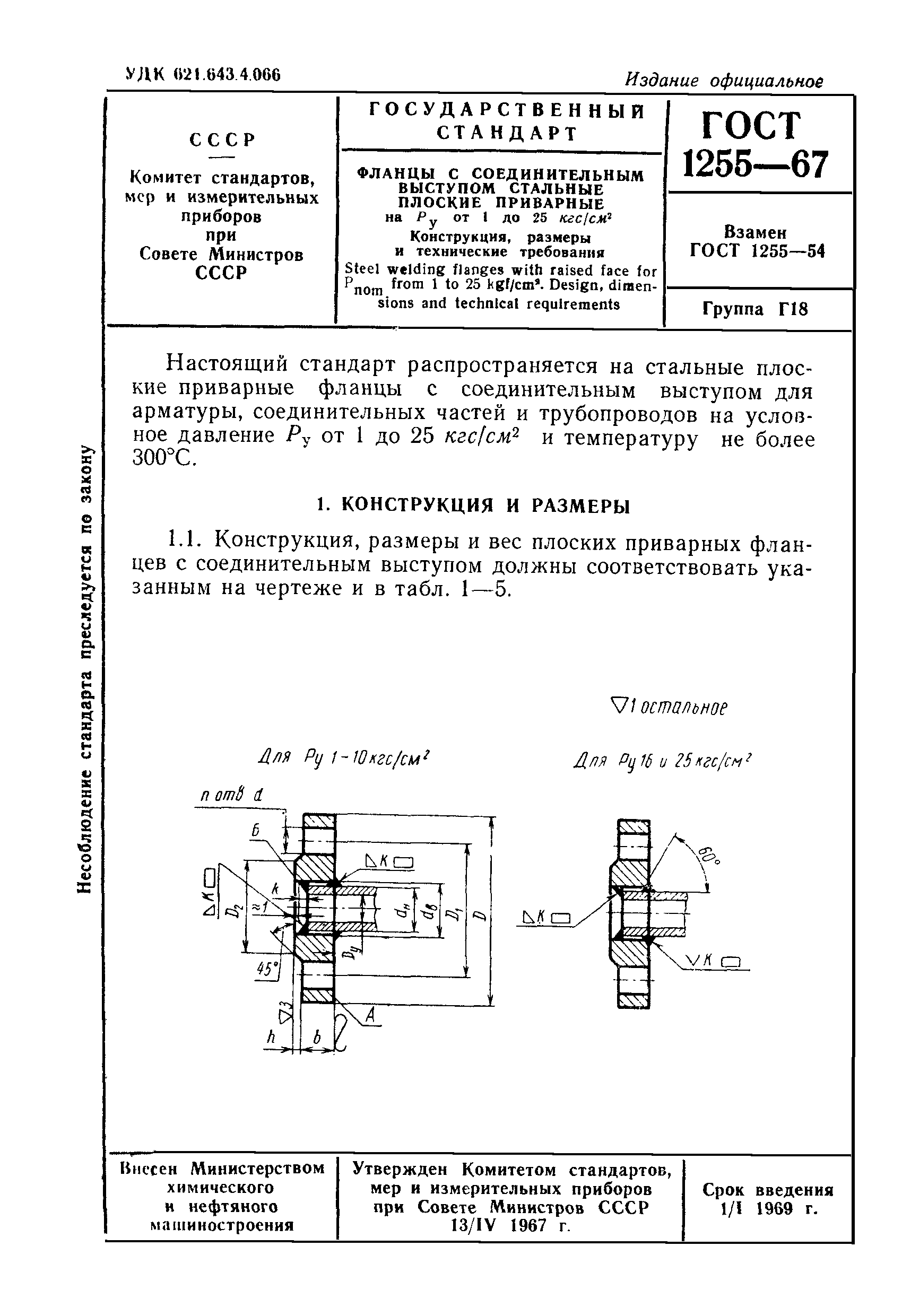 Страница 1 ГОСТ 1255-67