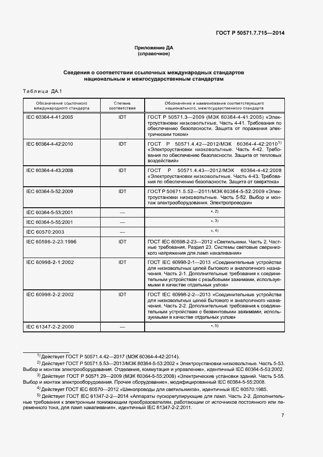 Страница 11 ГОСТ Р 50571.7.715-2014