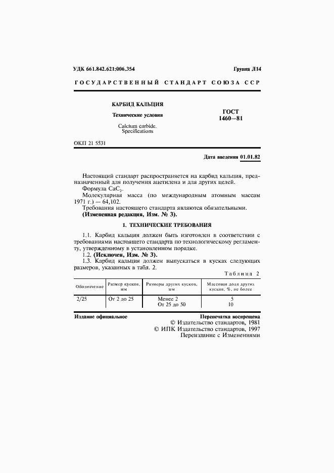 Страница 2 ГОСТ 1460-81