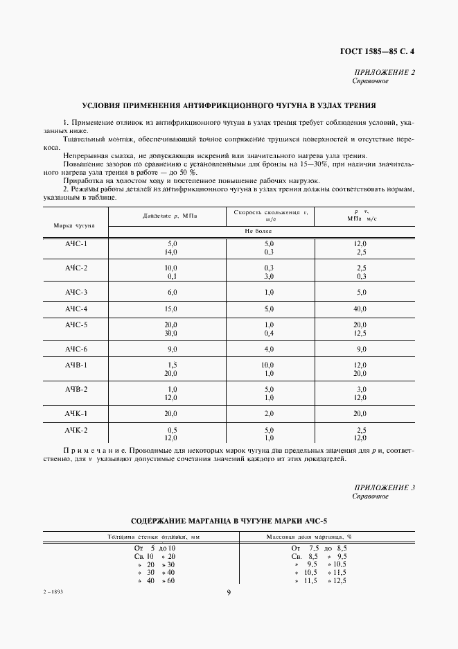 Страница 4 ГОСТ 1585-85