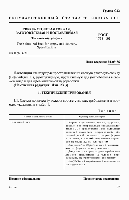 Страница 1 ГОСТ 1722-85