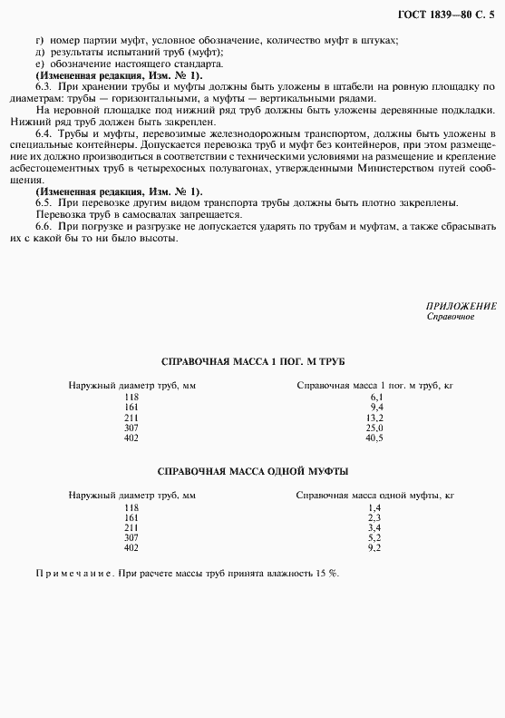 Страница 6 ГОСТ 1839-80