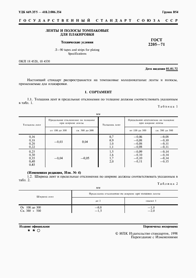Страница 2 ГОСТ 2205-71