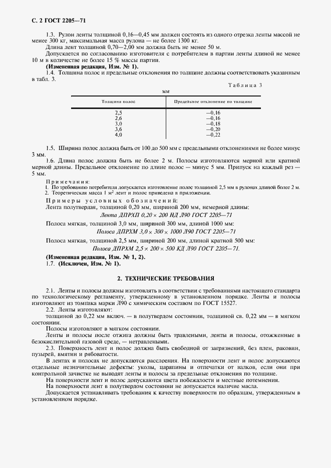 Страница 3 ГОСТ 2205-71