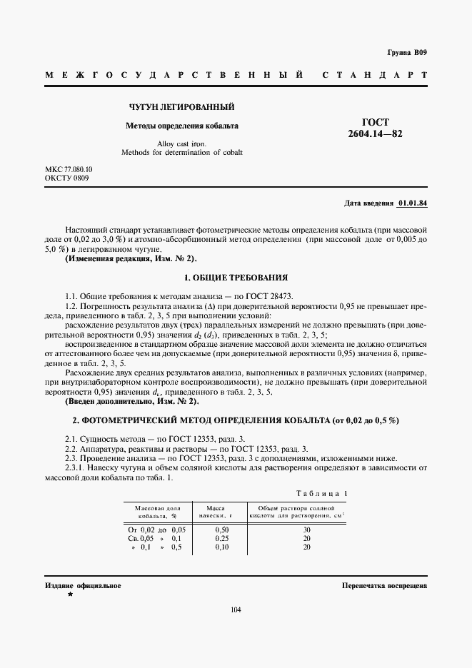Страница 1 ГОСТ 2604.14-82