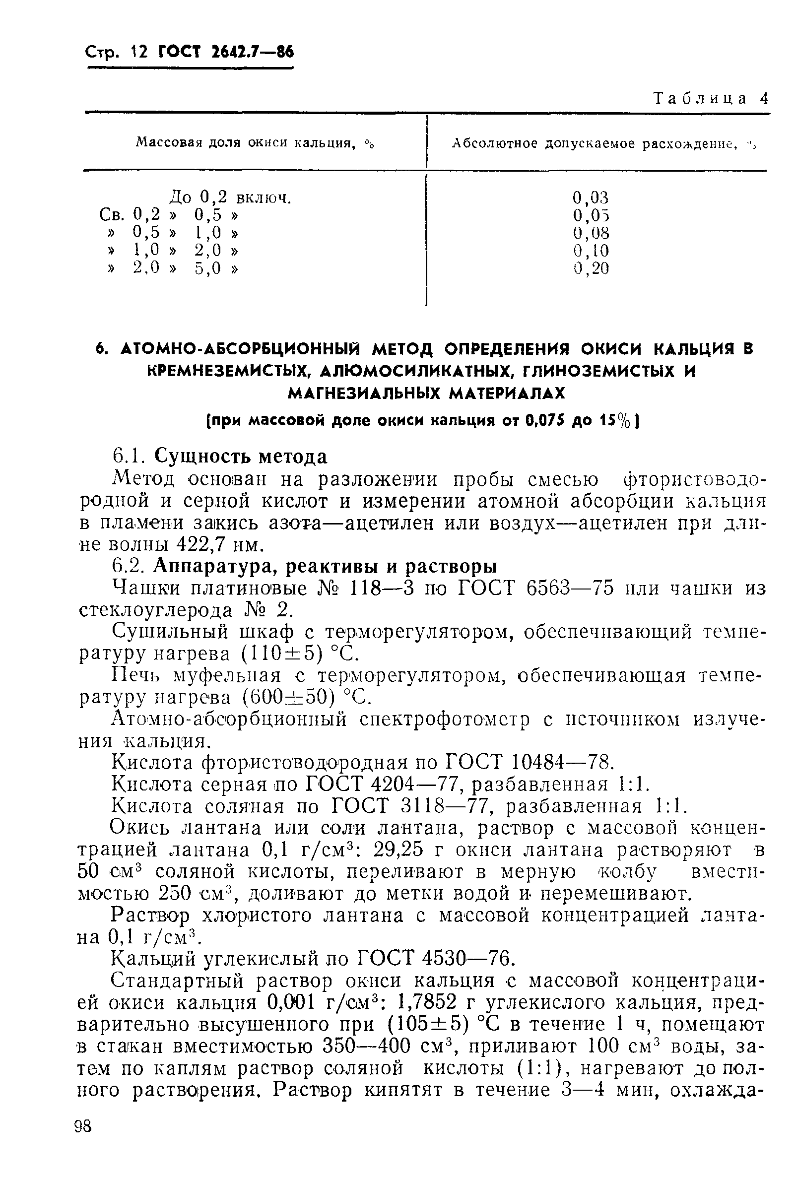 Страница 12 ГОСТ 2642.7-86