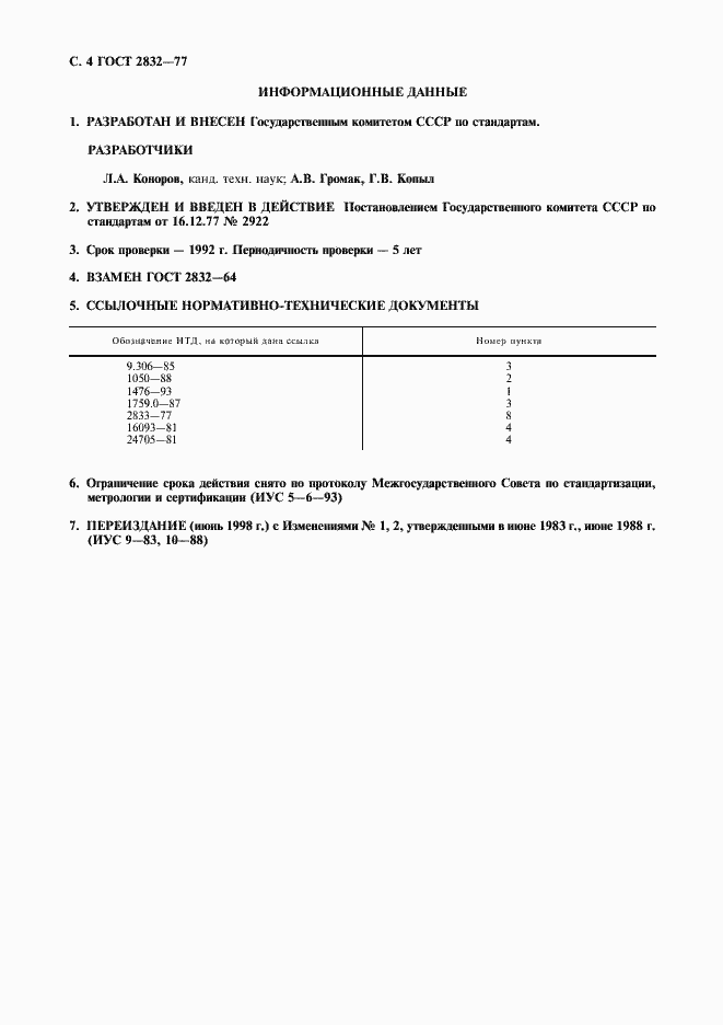 Страница 6 ГОСТ 2832-77