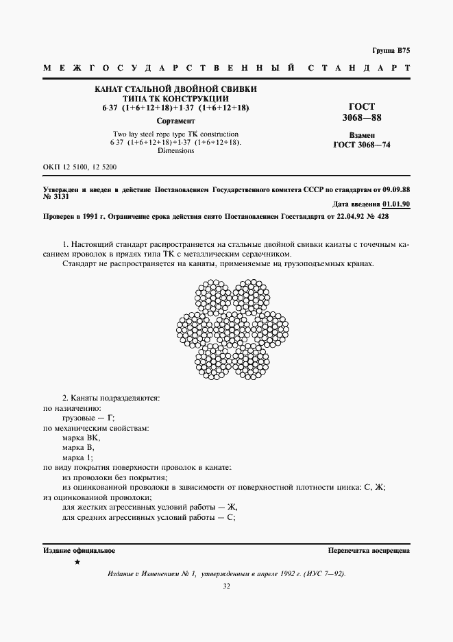 Страница 1 ГОСТ 3068-88