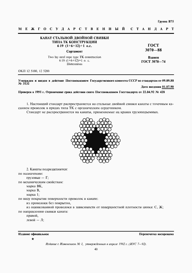 Страница 1 ГОСТ 3070-88