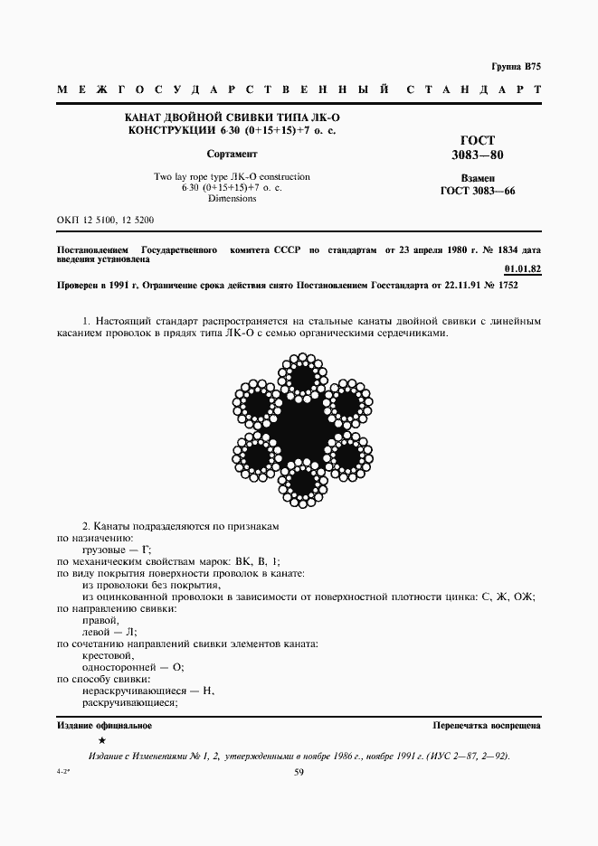 Страница 1 ГОСТ 3083-80