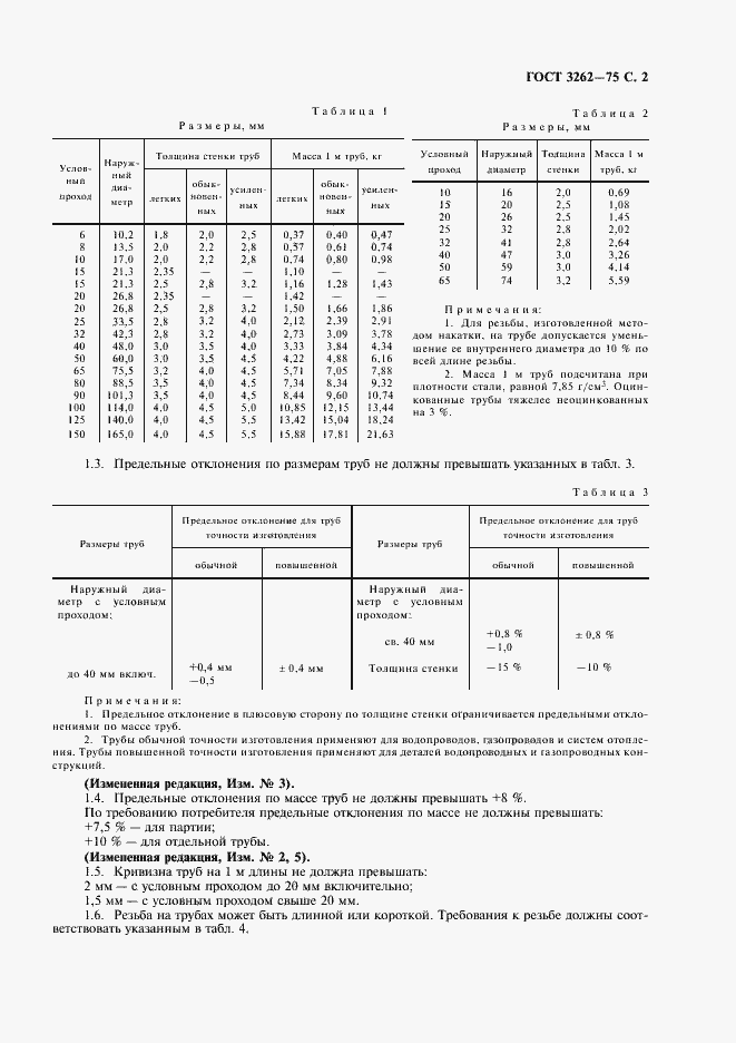 Страница 3 ГОСТ 3262-75