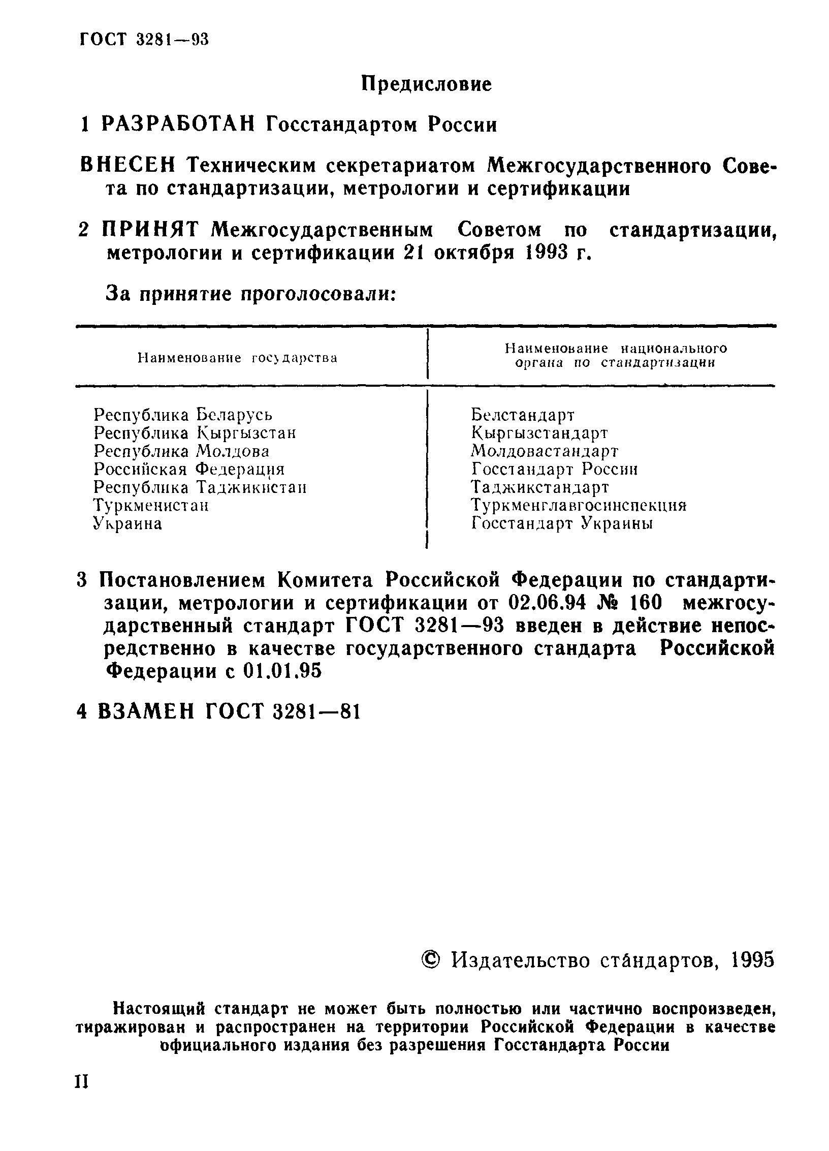 Страница 2 ГОСТ 3281-93