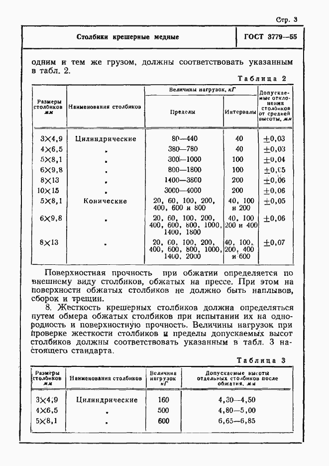 Страница 3 ГОСТ 3779-55