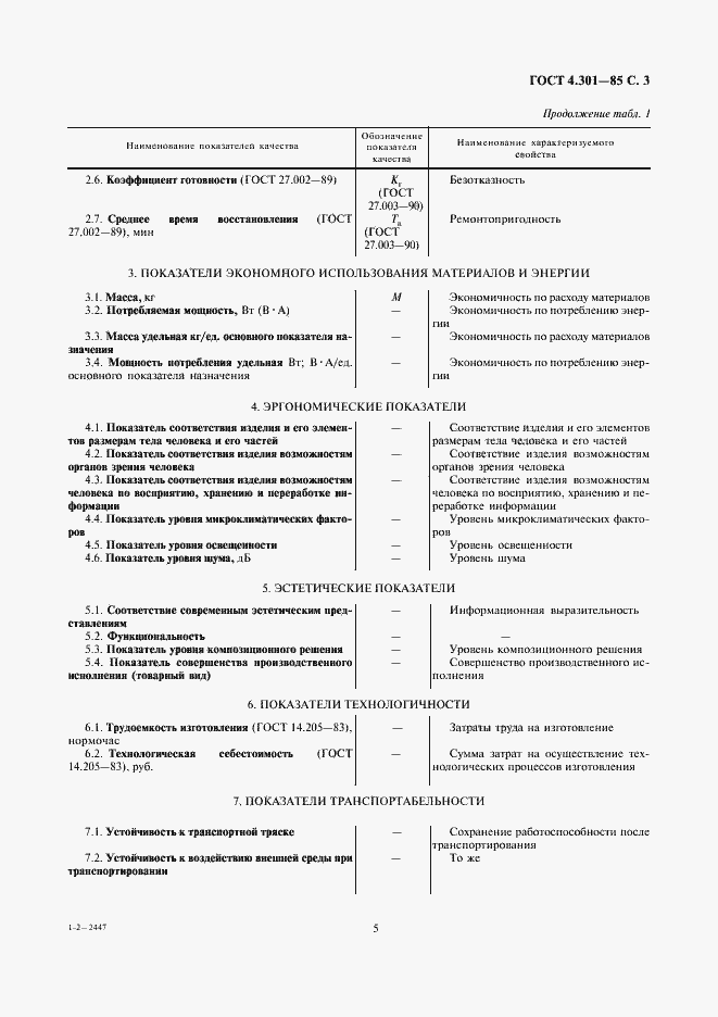 Страница 5 ГОСТ 4.301-85