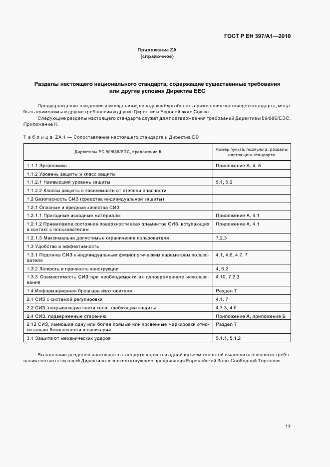 Страница 21 ГОСТ Р ЕН 397/А1-2010