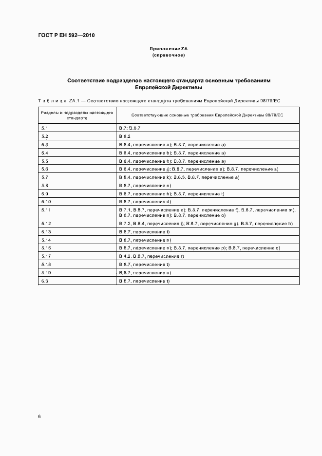 Страница 10 ГОСТ Р ЕН 592-2010