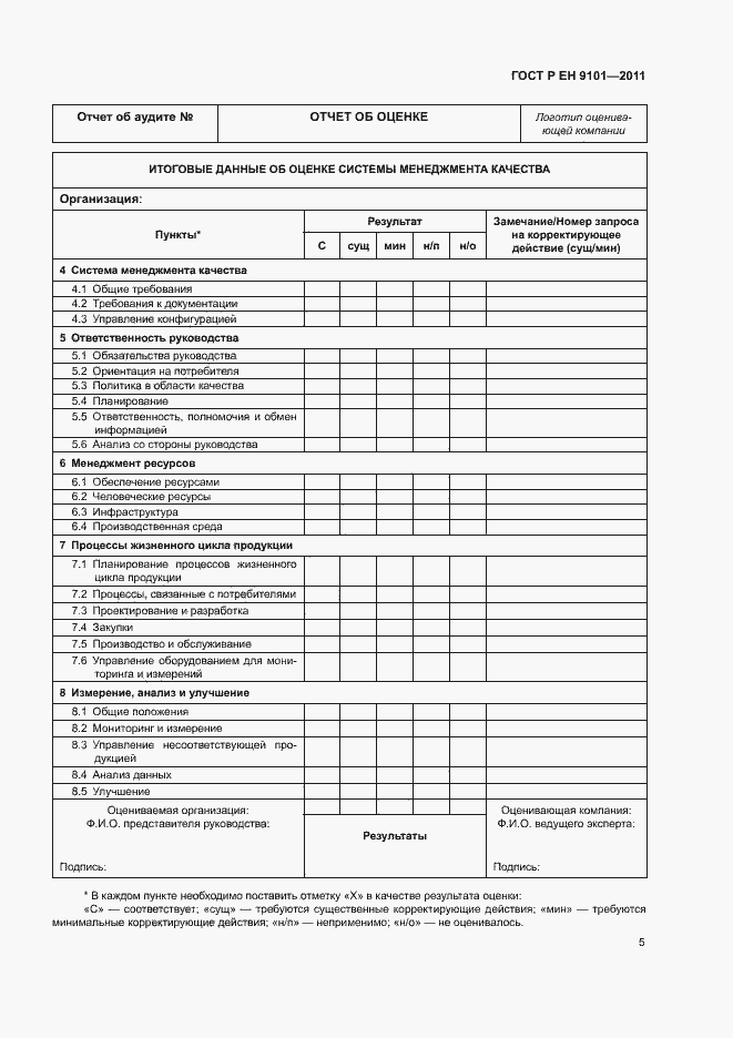 Страница 9 ГОСТ Р ЕН 9101-2011