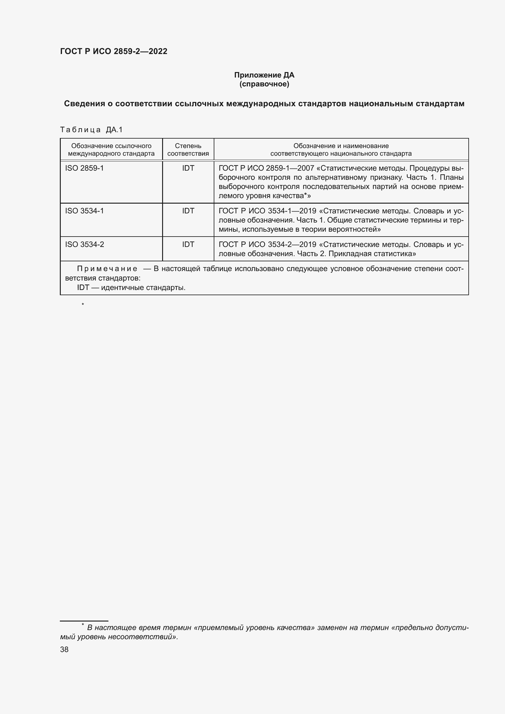Страница 42 ГОСТ Р ИСО 2859-2-2022