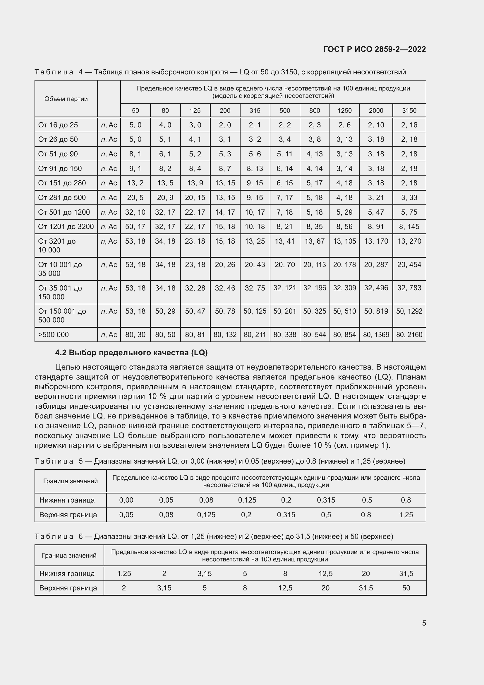 Страница 9 ГОСТ Р ИСО 2859-2-2022