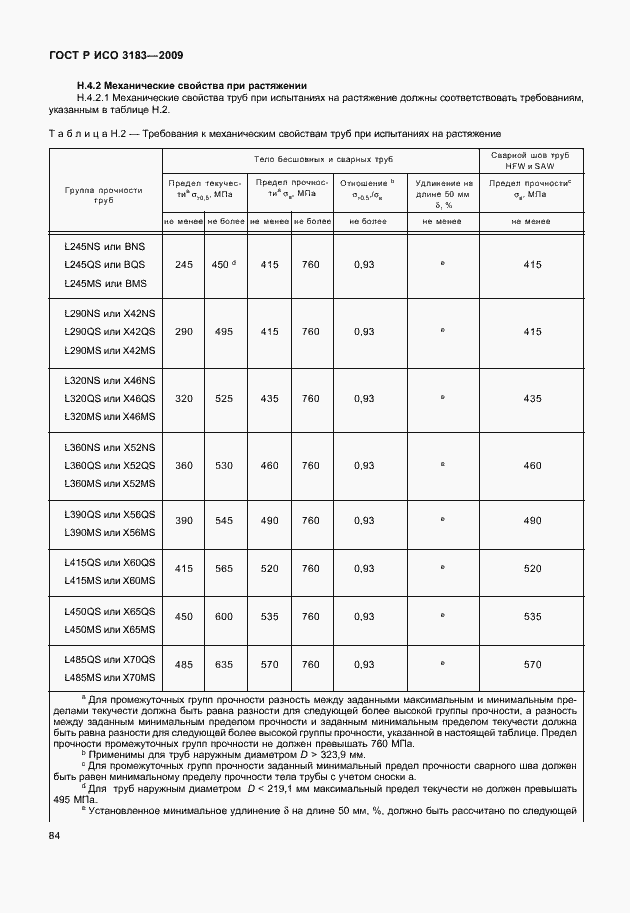 Страница 90 ГОСТ Р ИСО 3183-2009