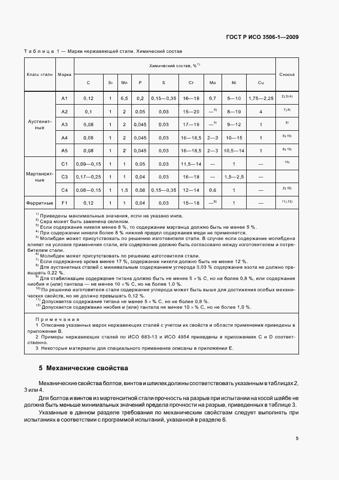 Страница 9 ГОСТ Р ИСО 3506-1-2009