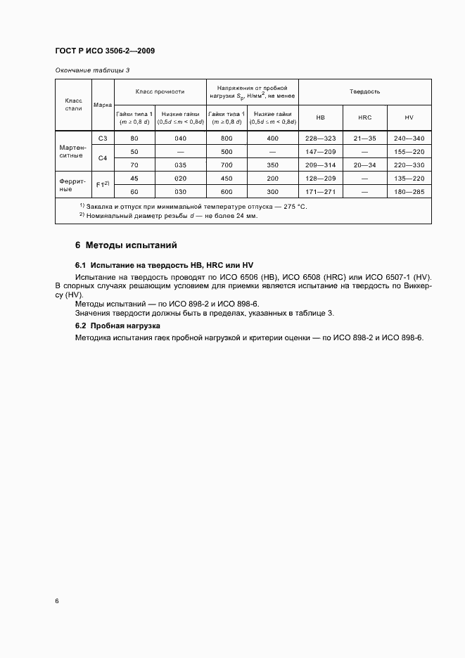 Страница 10 ГОСТ Р ИСО 3506-2-2009