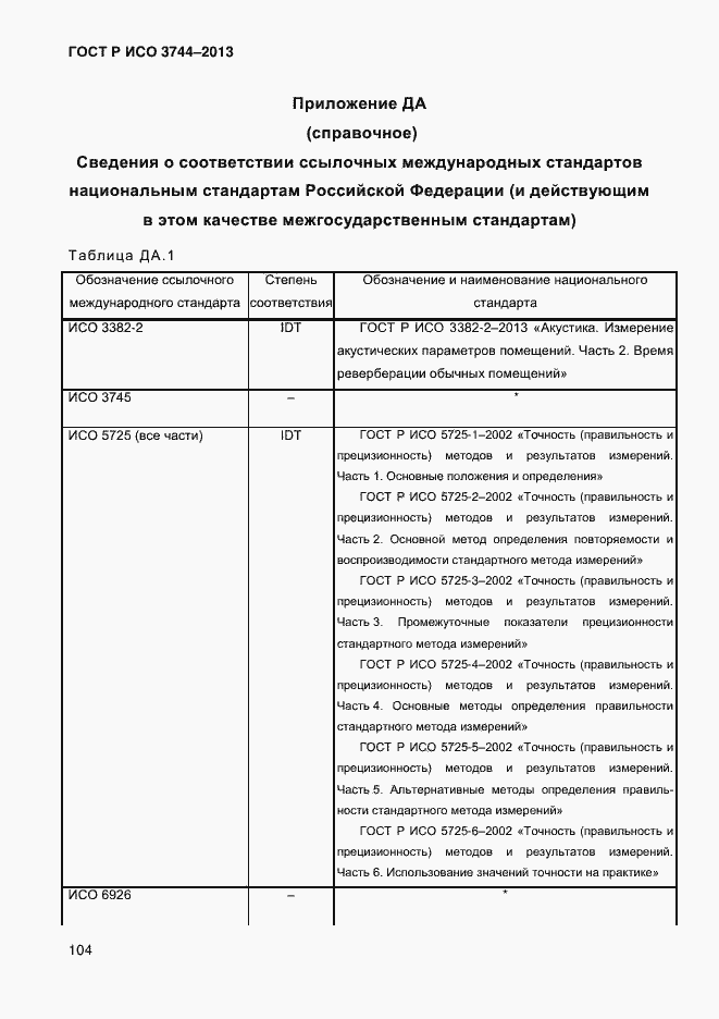 Страница 108 ГОСТ Р ИСО 3744-2013