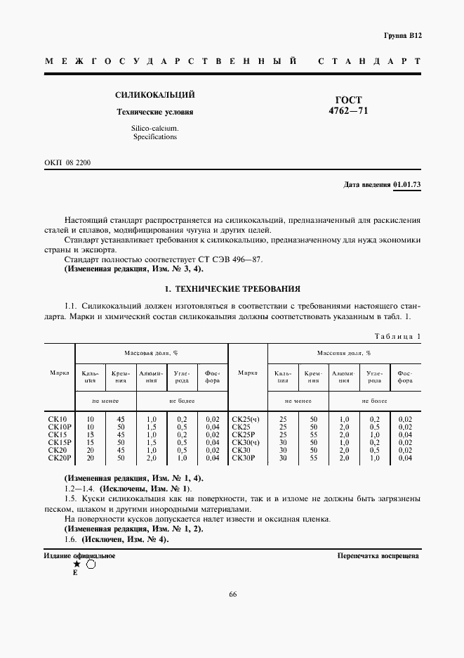 Страница 1 ГОСТ 4762-71