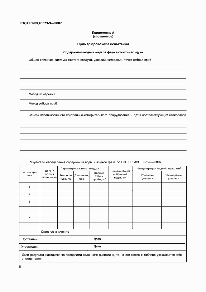 Страница 12 ГОСТ Р ИСО 8573-9-2007