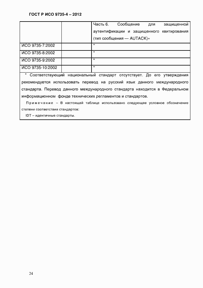 Страница 28 ГОСТ Р ИСО 9735-4-2012