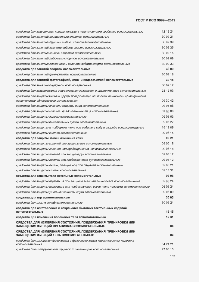 Страница 158 ГОСТ Р ИСО 9999-2019