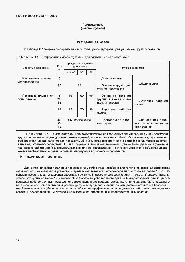Страница 20 ГОСТ Р ИСО 11228-1-2009